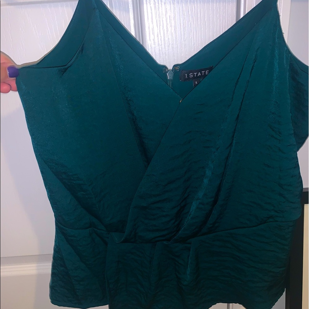 Brand new blouse top! Never worn! Beautiful emerald green color!